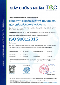 CHỨNG NHẬN HỆ THỐNG QUẢN LÝ CHẤT LƯỢNG 9001:2015